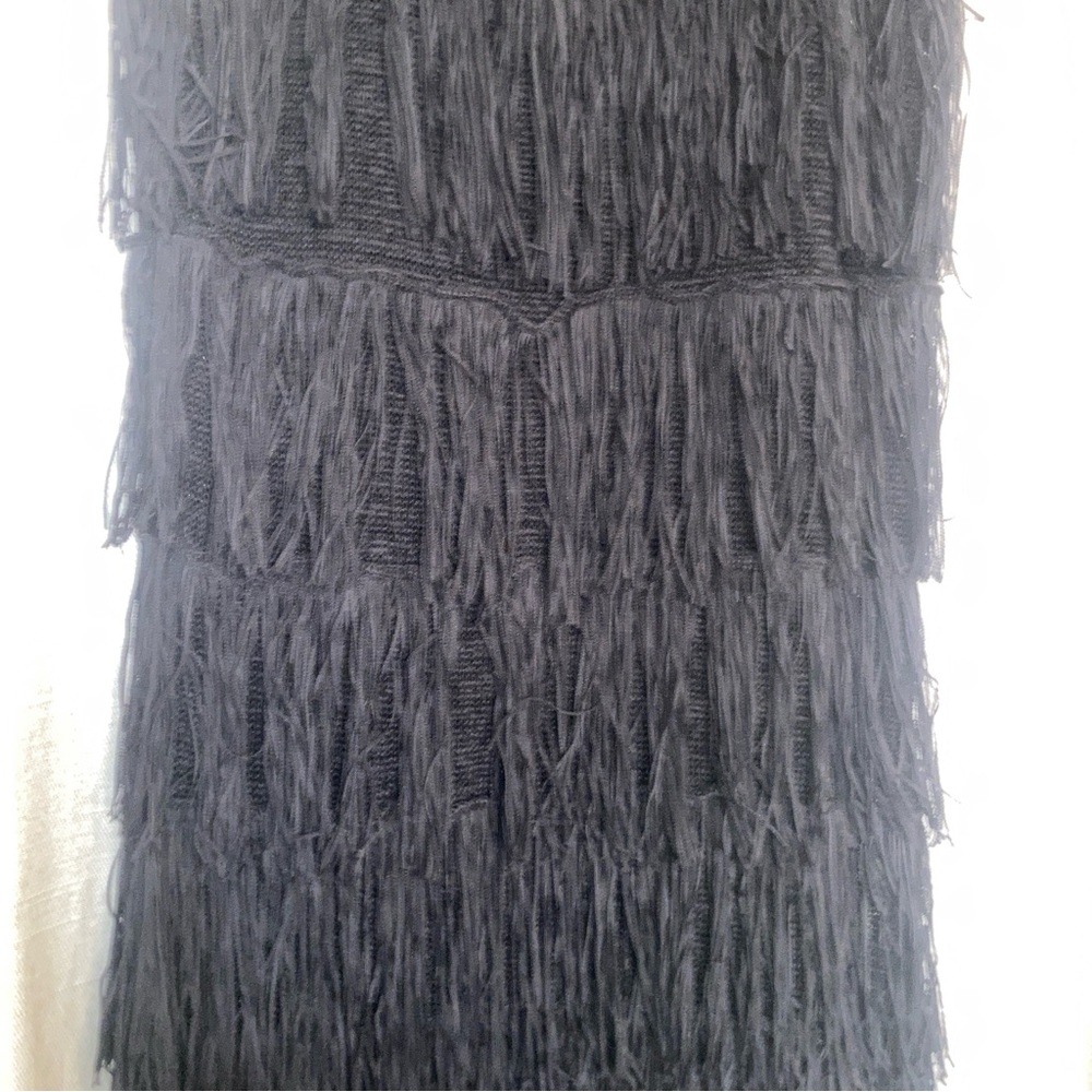 Chelsea & Violet Black Fringe Dress Boho Flapper Party Festival Mini